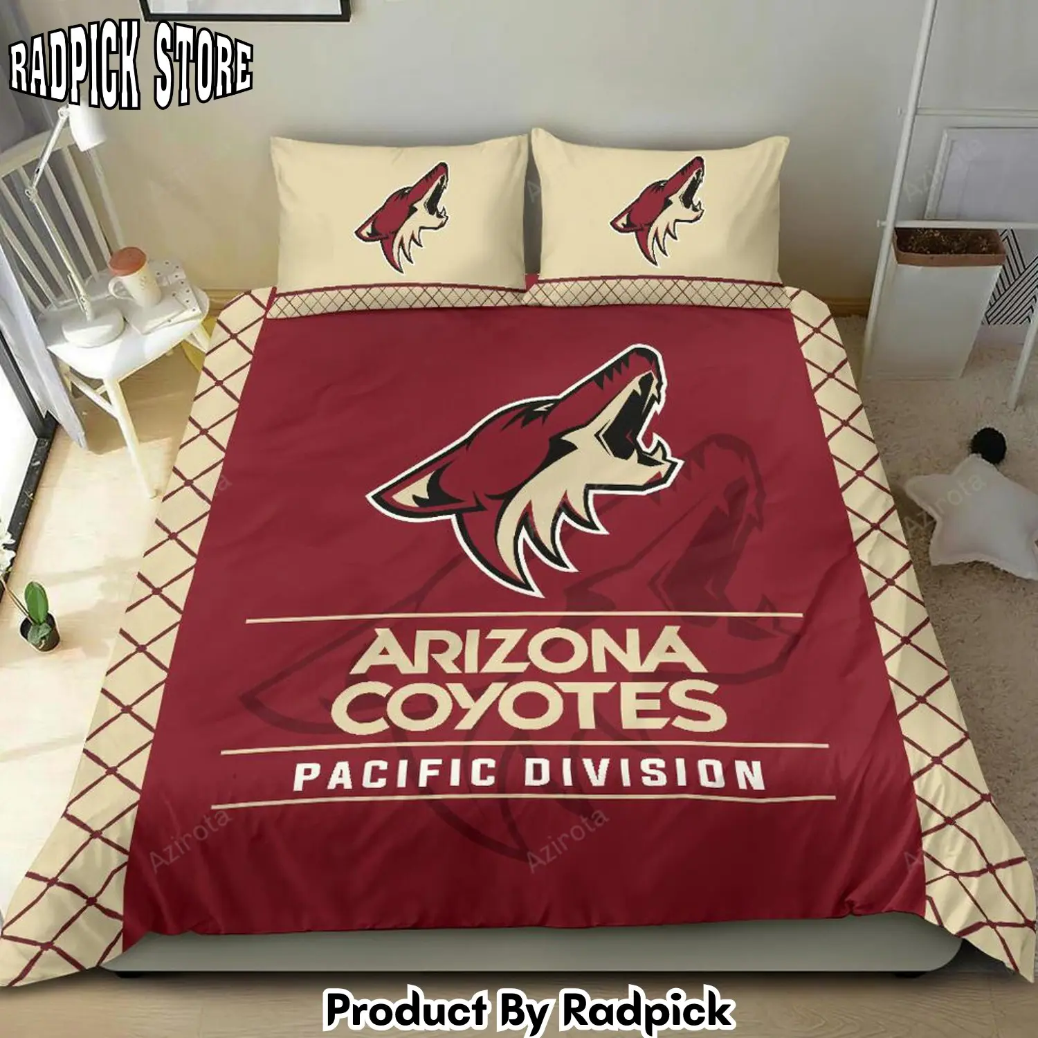 Radpick arizona coyotes bedding set rp3278685